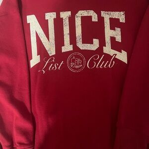 Red 'Nice List Club' Sweater